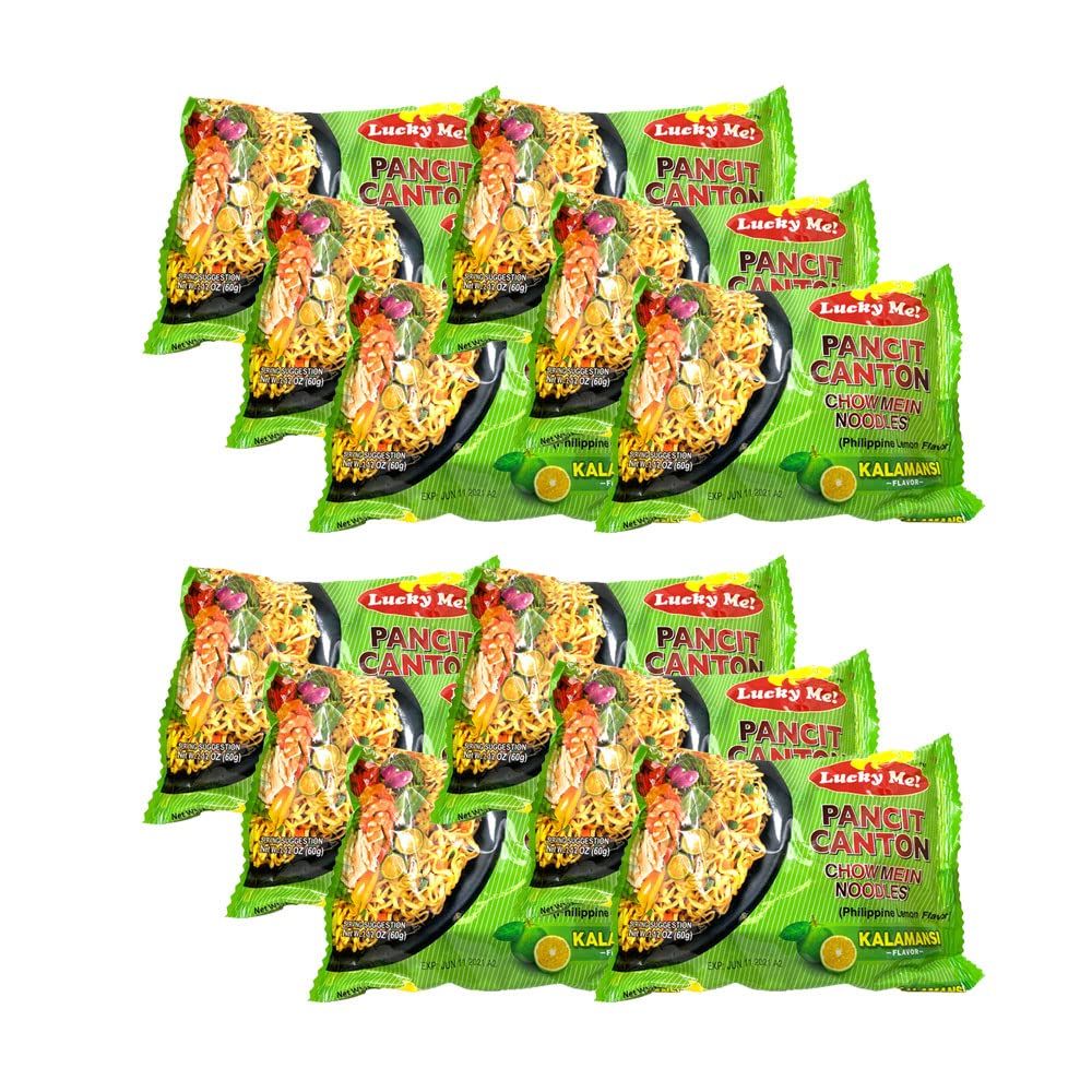 Lucky Me Pancit Canton 20 Pack Kalamansi Citrus Flavor (Instant Chow Mein)
