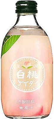 Tomomasu Japanese Peach Cider Soft Drink (6 Pack, Total of 60fl.oz)