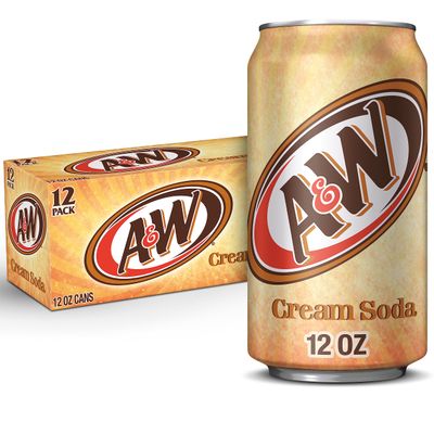 A&amp;W Cream Soda, 12 fl oz cans, 12 pack