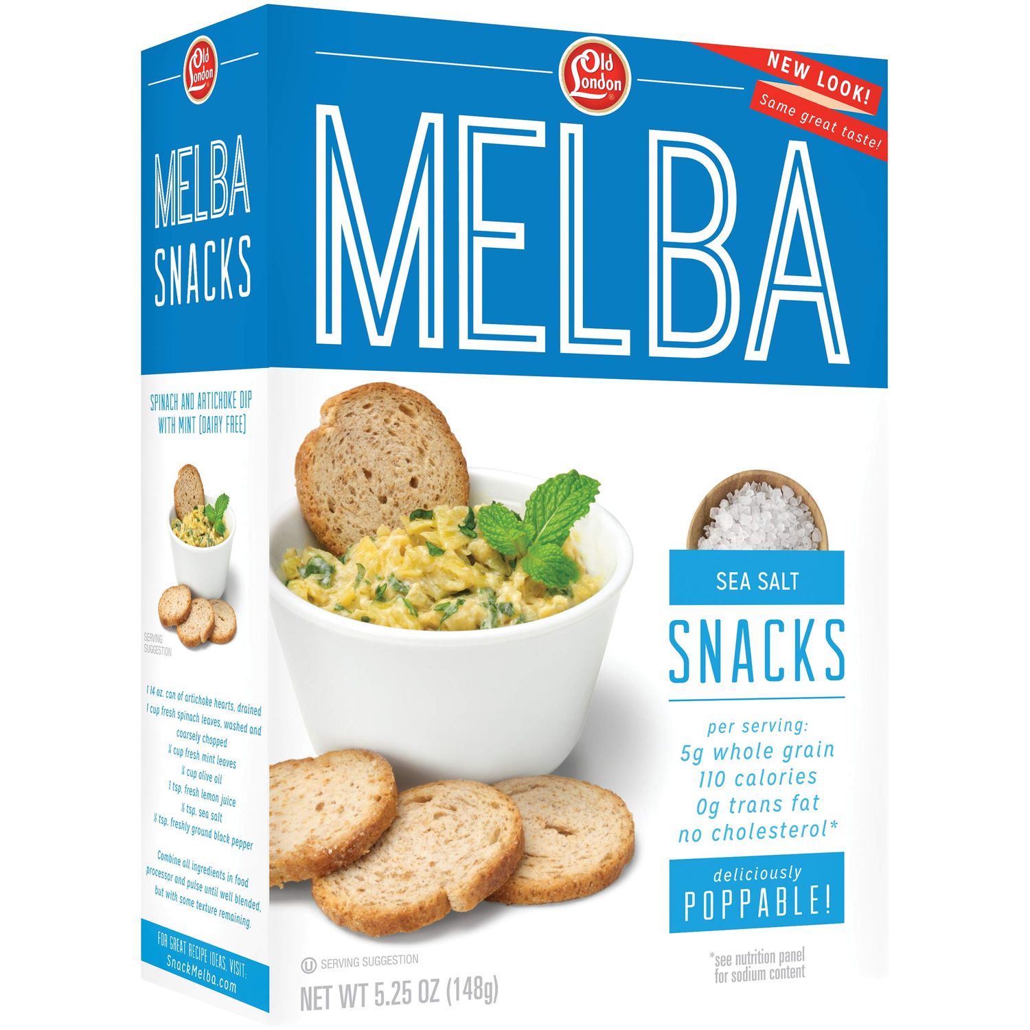 Old London, Melba Snacks, Sea Salt, 5.25 Ounce