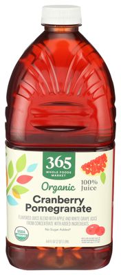 365 by Whole Foods Market, Organic Cranberry Pomegranate Juice, 64 Fl Oz