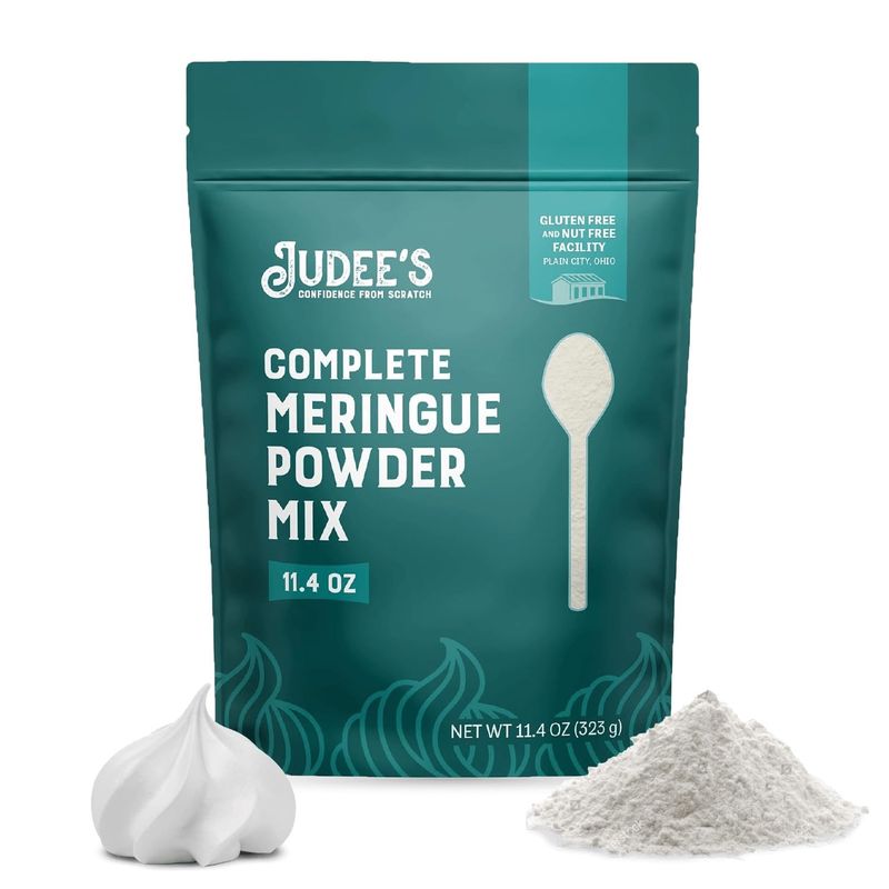 Judees Complete Meringue Powder Mix 11.4 oz - Great for Baking and Decorating - No Preservatives - Gluten-Free and Nut-Free - Make Meringue Cookies, Pies, Frosting, and Royal Icing