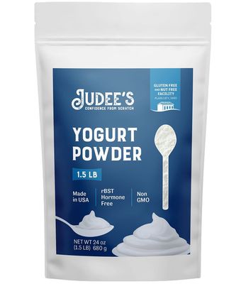 Judees Yogurt Powder 1.5lb (24oz) - 100% Non-GMO, rBST Hormone-Free - Gluten-Free &amp; Nut-Free - Made from Real Dairy - Made in USA - Make Homemade Yogurt and Tangy Dips, Dressings, and Toppings