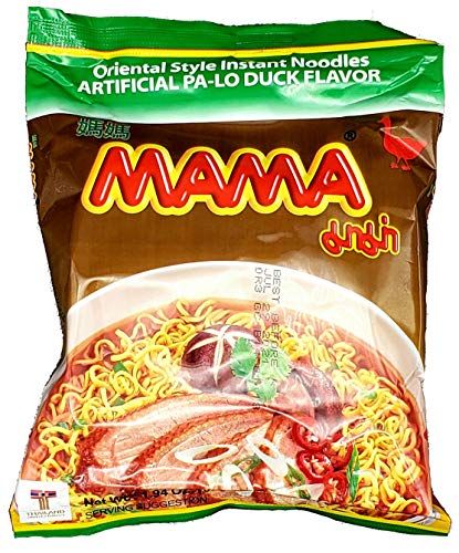 Mama Bulk Ramen Oriental Style Instant Noodles Artificial Pa-Lo Duck Flavor, 1.94 oz, 10 pack