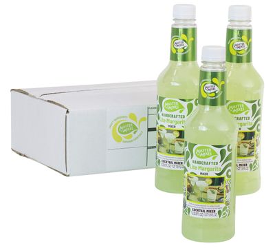 Master of Mixes Margarita Lite Drink Mix, Ready To Use, 1 Liter Bottle (33.8 Fl Oz), Pack of 3