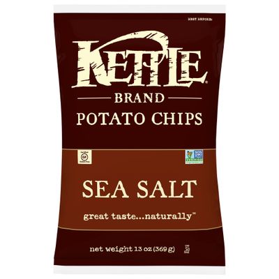 Kettle Brand Foods Sea Salt Potato Chips, 13 oz Party Size