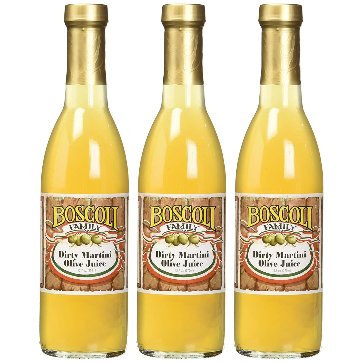 Boscoli Dirty Martini Olive Juice 12.7 ounces (Pack of 3)