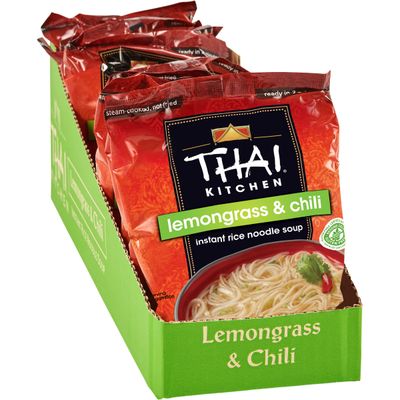 Thai Kitchen Gluten Free Lemongrass &amp; Chili Instant Rice Noodle Soup, 1.6 oz (Pack of 12)