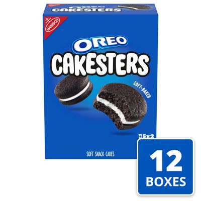 OREO Cakesters Soft Snack Cakes, 12 - 5 Count Packs (60 Total Snack Packs)