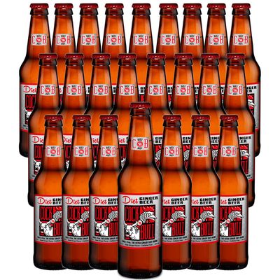 Cock n Bull Diet Ginger Beer 24 Pack 12oz Soda Bottles - Ideal Mixer for Cocktails, Mocktails, and Bartenders - Premium Quality for Perfect Mixed Drinks - Refreshing Flavor Profile- Made In USA