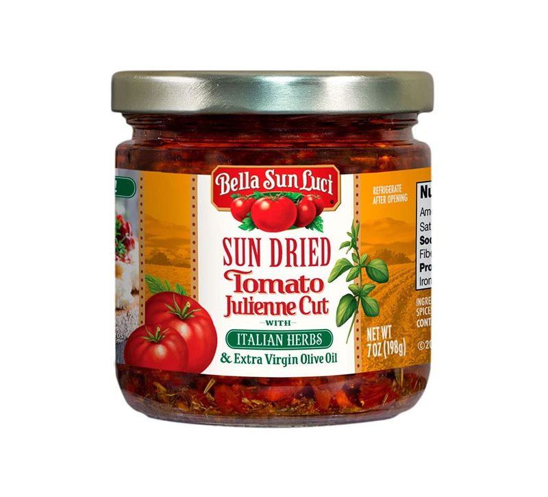 Bella Sun Luci Sun Dried Tomato Julienne Cut with Italian Herbs and Extra Virgin Olive Oil