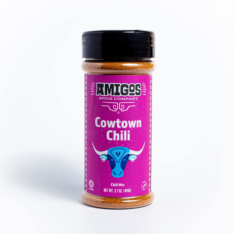 Amigos Spice Company Cowtown Chili, Premium Chili Seasoning Blend, Southwestern Chile Peppers (1 jar), 3.7oz