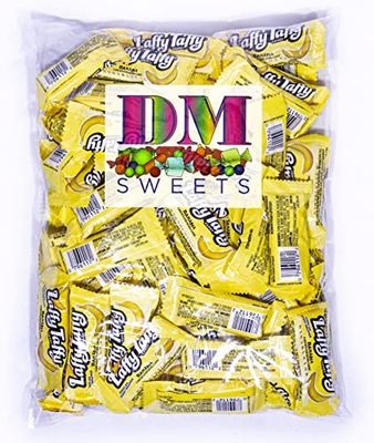 Banana Taffy - 2 Pounds of Sweet Chewy Individually Wrapped Bulk Taffy Candy