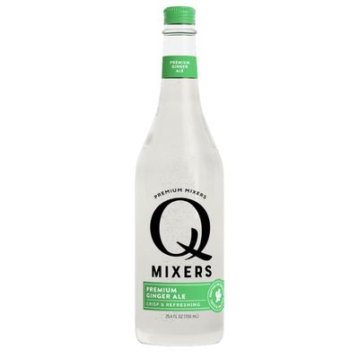 Q Mixers Ginger Ale Soda Premium Cocktail Mixer Made with Real Ingredients 750ml Bottles