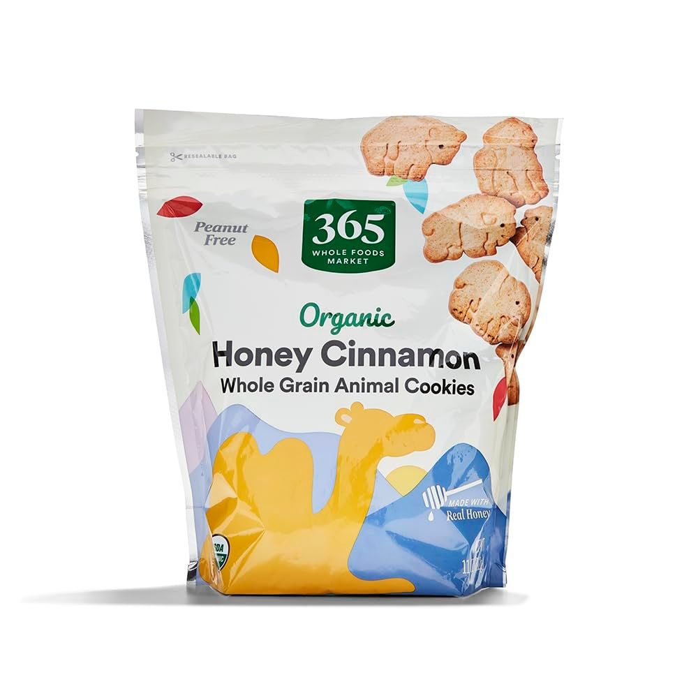 365 by Whole Foods Market, Cookie Animal Whole Grain Honey Cinnamon Organic, 11 Ounce