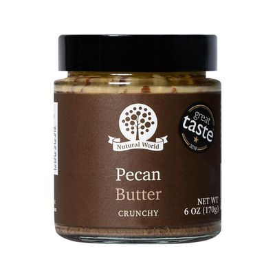 Nutural World - Crunchy Pecan Nut Butter 6 Oz (170g) Great Taste Award winner - Pure 100% single ingredient