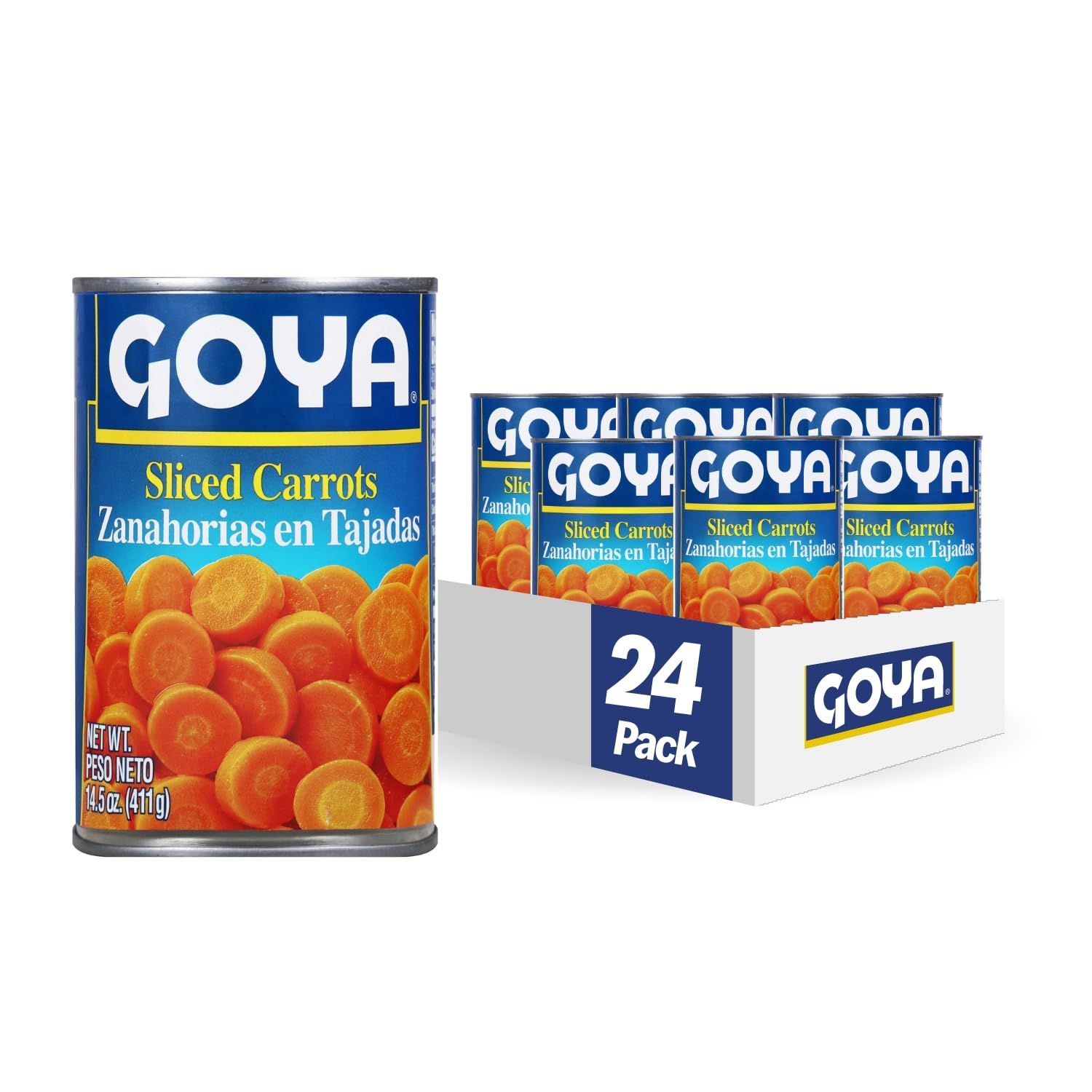 Goya Foods Sliced Carrots, 14.5-Ounce (Pack of 24)