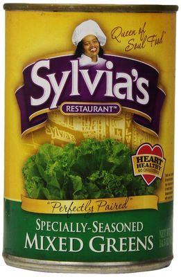 Sylvia&#39;s Specially-Seasoned Mixed Greens, 14.5 Ounce Cans (Pack of 12)