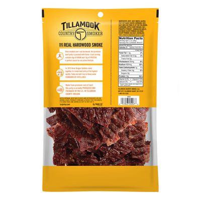 Tillamook Country Smoker Keto Friendly Zero Sugar Beef Jerky, Teriyaki, 6.5 Ounce