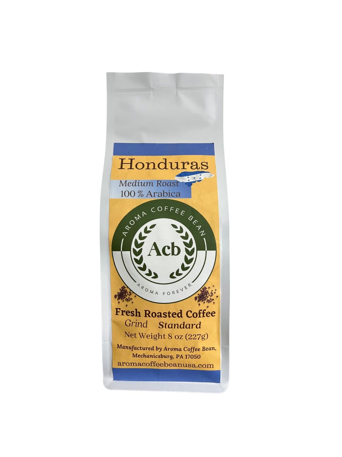 Aroma Coffee Bean Honduras Coffee Medium Roast Ground Coffee 8 oz