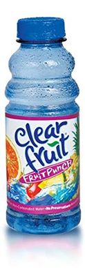 12 Pack Clear Fruit Water 20 Ounce Bottles Non Carbonated Water Beverage (Fruit Punch)