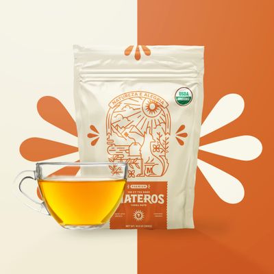 Yerba Mate Loose Leaf Tea Bags, 100 Count - Yerba Mate Tea Bag, 100% Organic, Premium Quality Yerba Mate Organic, Unsmoked &amp; Aged, Large Caffeinated Herbal Yerba Mate Tea Bags