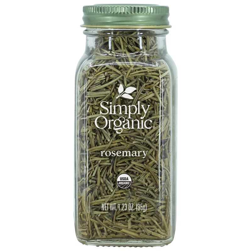 Simply Organic Whole Rosemary Leaf, 1.23 Ounce, Pungent, Herbaceous, Fresh Earthy Taste &amp; Aroma, Kosher, Certified Organic