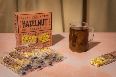 South 40 Snacks Hazelnut Bar, Extra Crunchy Nut Snack Bar, Simple Ingredients, Honey and Sugar No Sodium, Delicious Healthy Nut Cluster, Individually Wrapped, 4 Grams of Protein (40g Bar, Pack of 12)