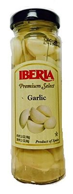 Iberia Ajos Blancos Espaoles (White Garlic) Glass Bottle 3.5oz 4 Pack