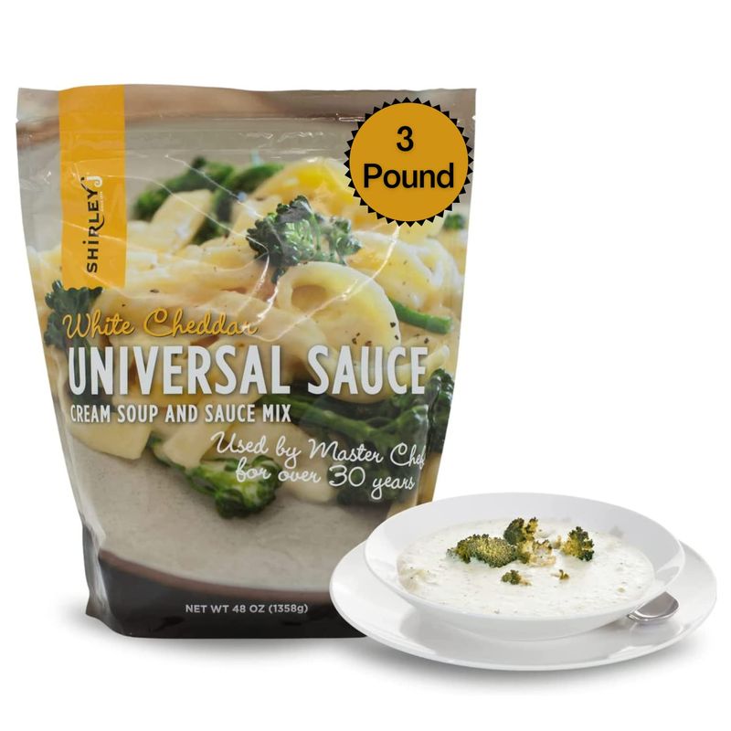 Shirley J- White Cheddar Powder 3 POUNDS Dry Mix | Just Add Water For Rich White Alfredo Sauce, Casserole, Risotto, Soup &amp; more | Dry Mix