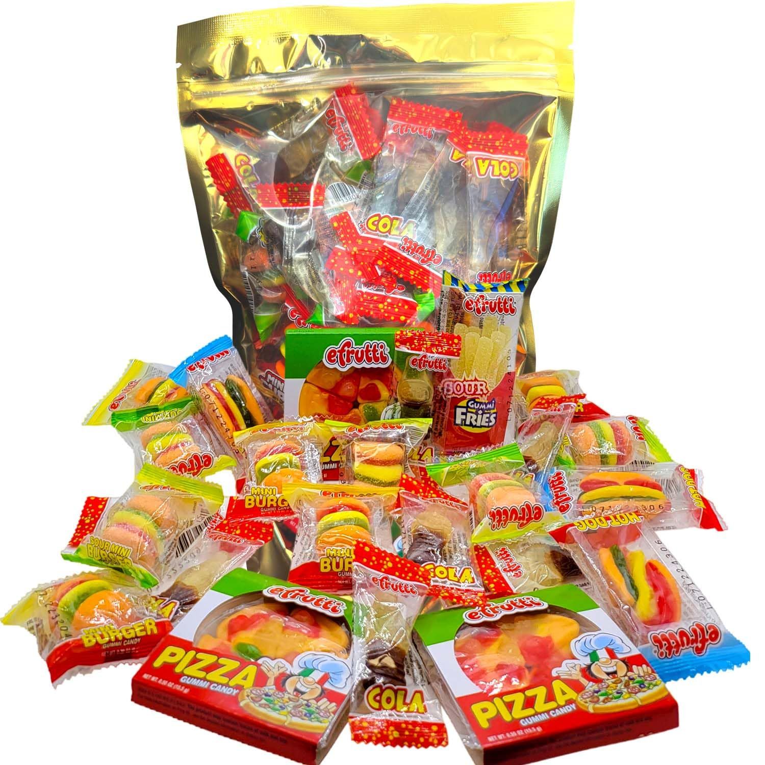 eFrutti Gummi Candy Variety Lunch Party Gift Set | Fat Free Food | Gluten Free | Nut Free | Not GE | Great for Parties, Gifts and Family Time (Collection 1 - Lunch Party Bag)