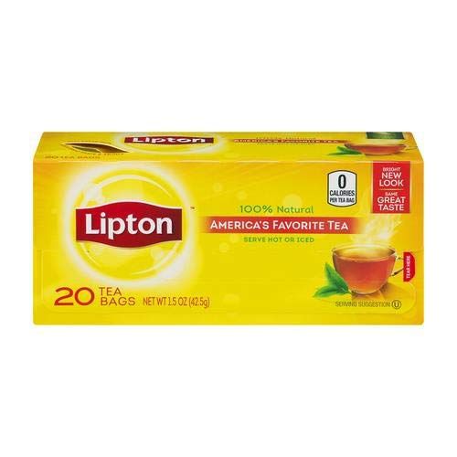 Lipton, America&#39;s Favorite Tea, Black Tea, Tea Bags, 20 Ct (Pack of 4)