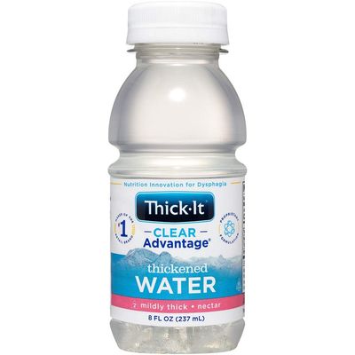 Thick-It Clear Advantage Mildy Thick Water, Nectar Consistency, Ready-to-Drink, Digestible Swallowing Aid, Hydration on the Go, Convenient &amp; Ready-to-Use, No Mixing Needed, 8 oz Bottle (24 Pack)