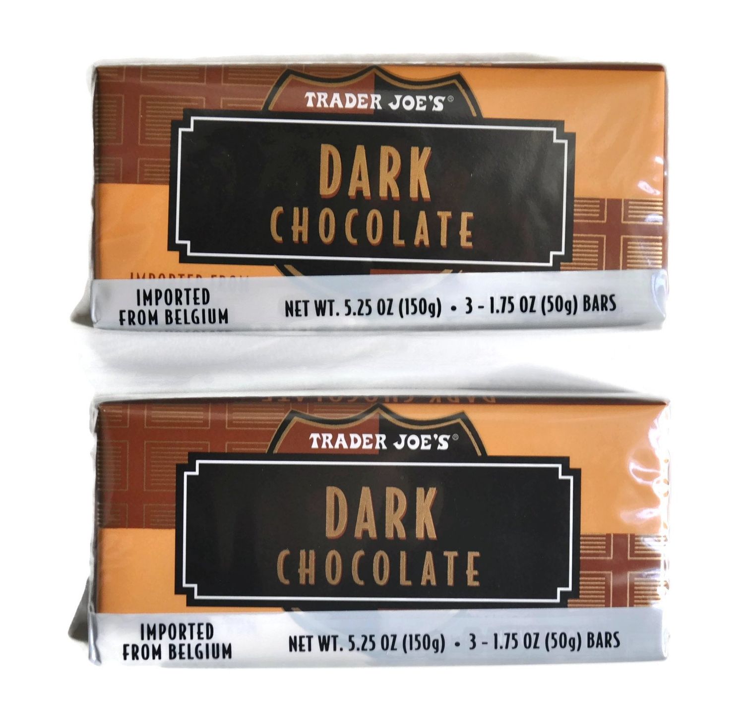 Trader Joe&#39;s Belgian Dark Chocolate Bars, 1.75 oz (2 Packs of 3)