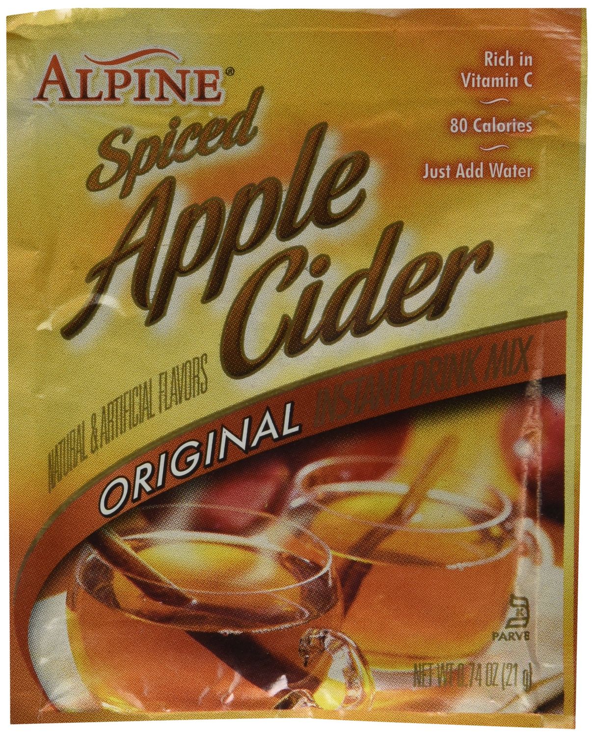 Alpine Spiced Apple Cider Drink Mix, Original 60 .74 oz. Pouches