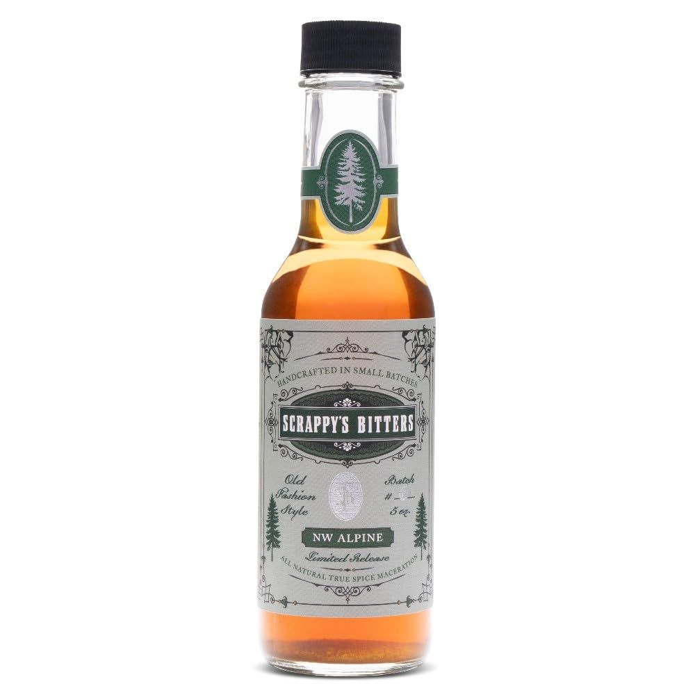 Scrappy&#39;s Bitters - Northwest Alpine, 5 oz - Organic Ingredients, Finest Herbs &amp; Zests, No Extracts, Artificial Flavors, Chemicals or Dyes. Made in the USA. Exclusive Limited Release!