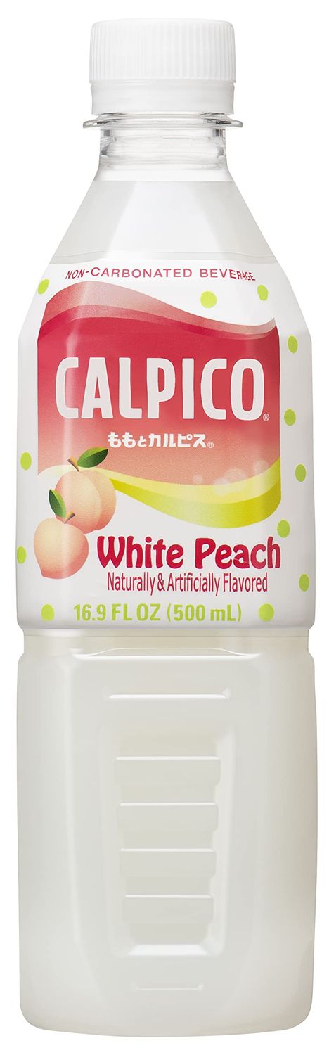 CALPICO White Peach, Non-Carbonated Drink, Japanese Beverage Contains Peach Juice Concentrate, Sweet and Tangy Asian Drink, 16.9 FL oz. (Pack of 24)