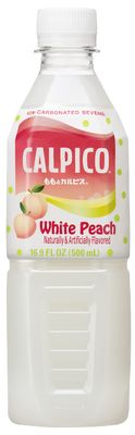 CALPICO White Peach, Non-Carbonated Drink, Japanese Beverage Contains Peach Juice Concentrate, Sweet and Tangy Asian Drink, 16.9 FL oz. (Pack of 24)