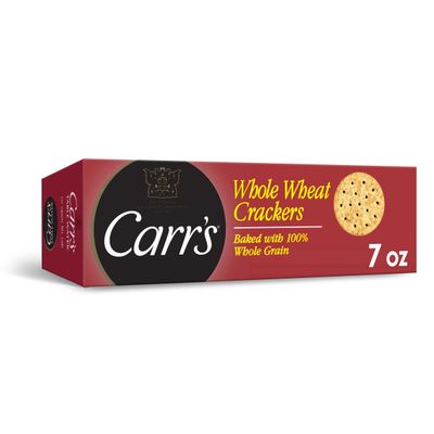 Carr&#39;s, Whole Wheat Crackers, Non-GMO Project Verified, Baked with 100% Whole Grain, 7oz Box