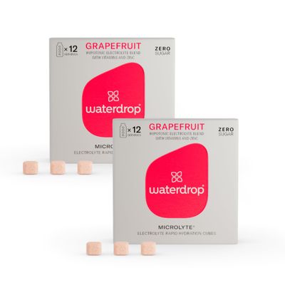 Waterdrop Electrolyte Cubes, Grapefruit Flavor, Zinc, 9 Vitamins &amp; 5 Electrolytes, On The Go Water Enhancer for Still &amp; Sparkling Water, Calorie Free, Zero Sugar, Gluten Free, Non GMO, Vegan, 24 CT