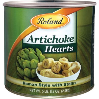 Roland Foods Roman Style Artichoke Hearts with Stalks, Specialty Imported Food, 2 LB 15.6 Oz