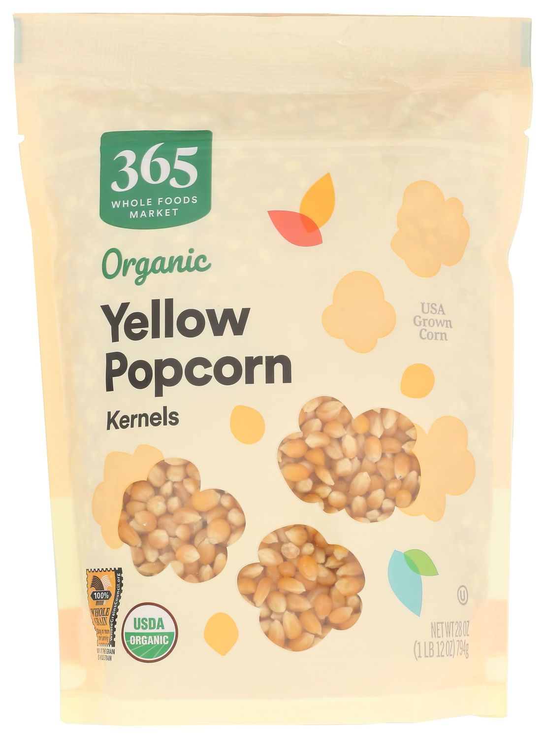 365 by Whole Foods Market, Organic Yellow Popcorn Kernels, 28 Ounce