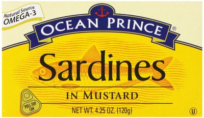Ocean Prince Sardines in Mustard, 4.25-Ounce Cans (Pack of 12)