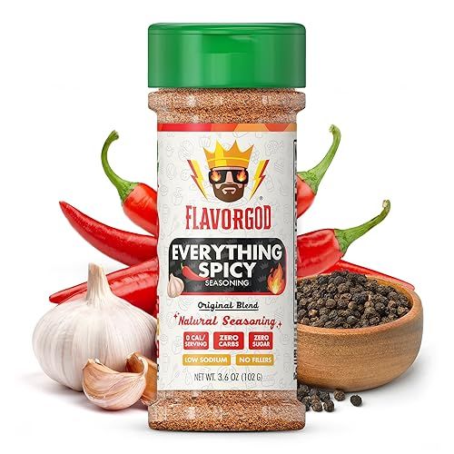 Everything Spicy Seasoning Mix by Flavor God - Premium All Natural &amp; Healthy Spice Blend for Steak, Salad, Chicken, Dips