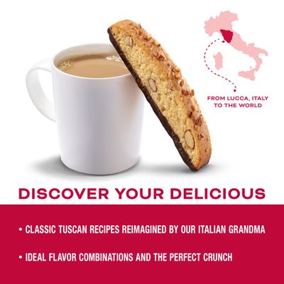 Nonni's Cioccolati Biscotti - Individually Wrapped Italian Almond &amp; Dark Chocolate Cookies - Kosher Coffee Biscotti - 21 oz