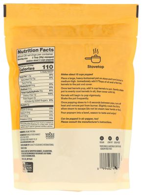 365 by Whole Foods Market, Organic Yellow Popcorn Kernels, 28 Ounce