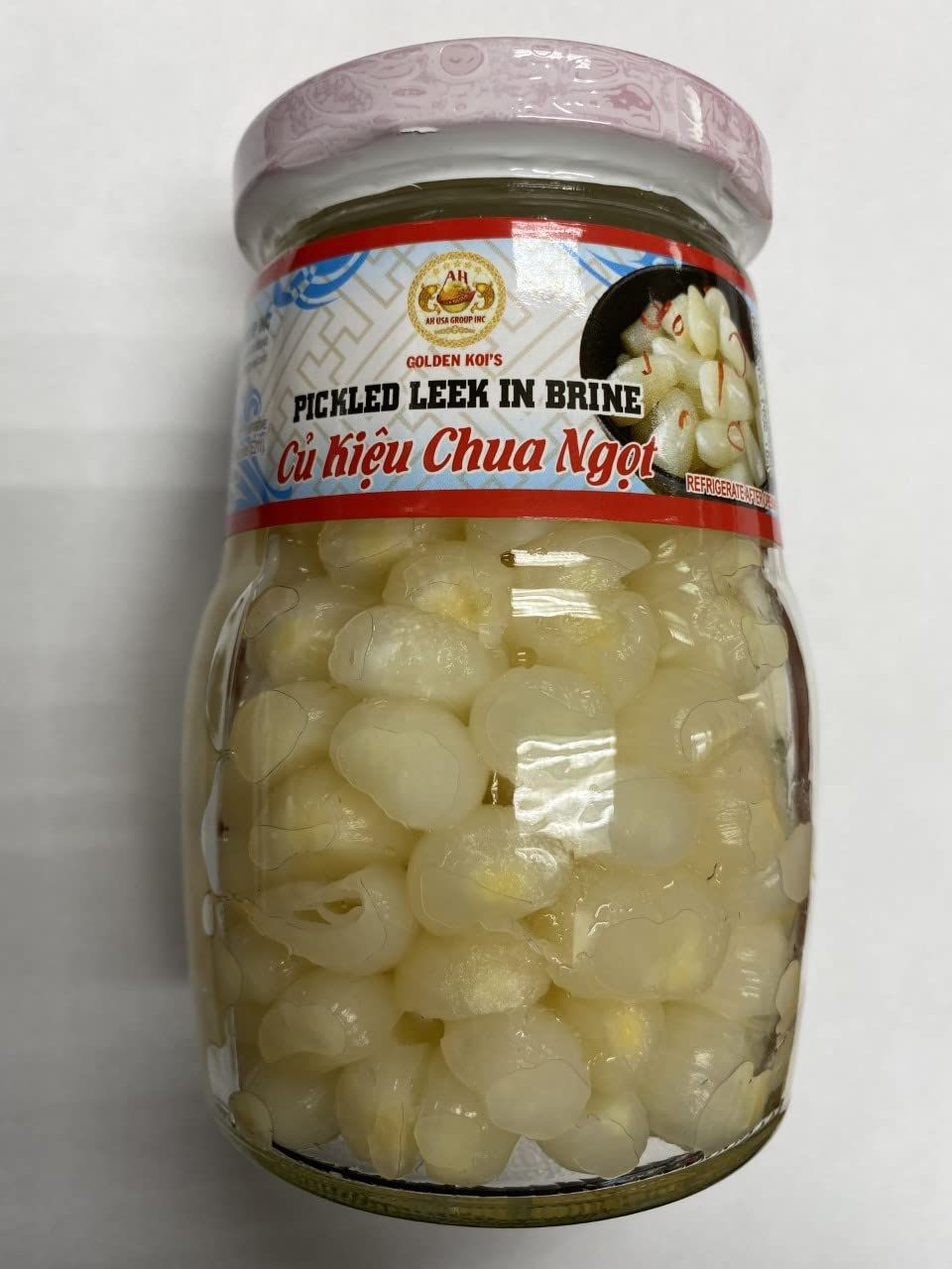 PICKLED LEEK IN BRINE CU KIEU CHUA NGOT Net Wt. 13.07oz (390g) - Pack of 4