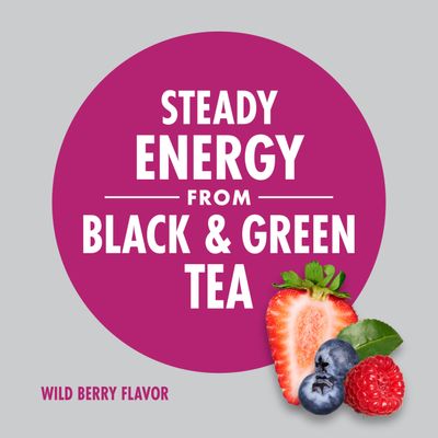 V8 +ENERGY Wild Berry Flavored Energy Drink, 8 fl oz Can (Pack of 6)