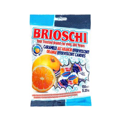 Brioschi Orange Flavored Effervescent Fizzy Digestive Italian Candies (5.29 oz)