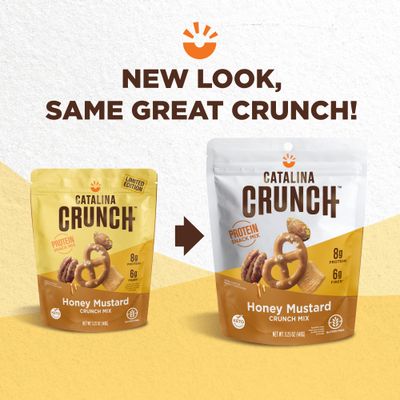 Catalina Crunch Honey Mustard Crunch Mix Protein Snack Mix | Low Carb, Keto Snacks, Pack Of 6